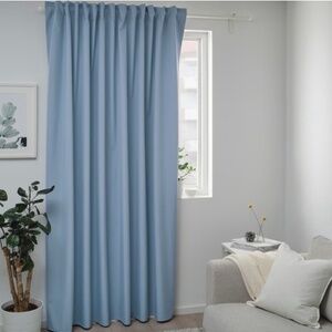 IKEA BENGTA Black-out curtain,4 pieces, blue, 83x98”NEW-One open (Never …
